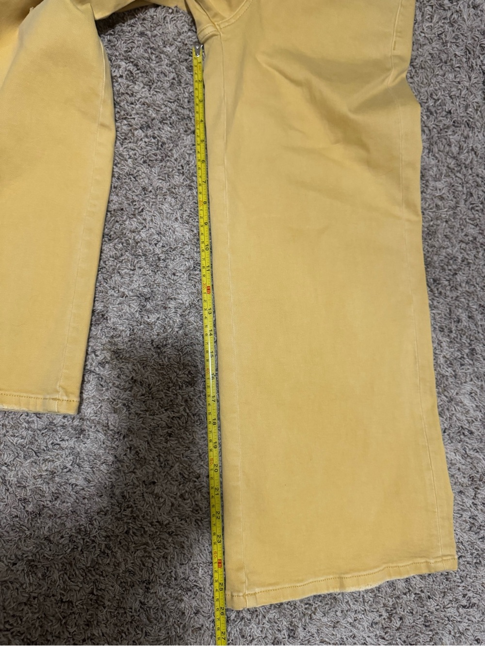 High-Rise Cropped Women’s Jeans in Mustard Yellow by - Picture 7 of 7